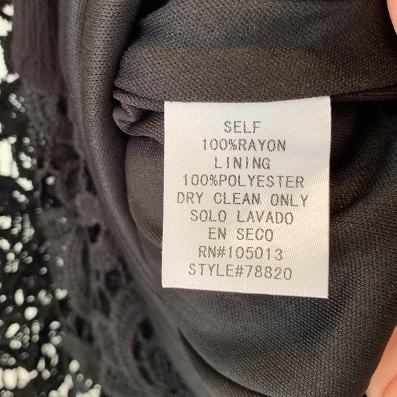 Andree Black Dress with Lace size Medium NWT - Picture 7 of 8